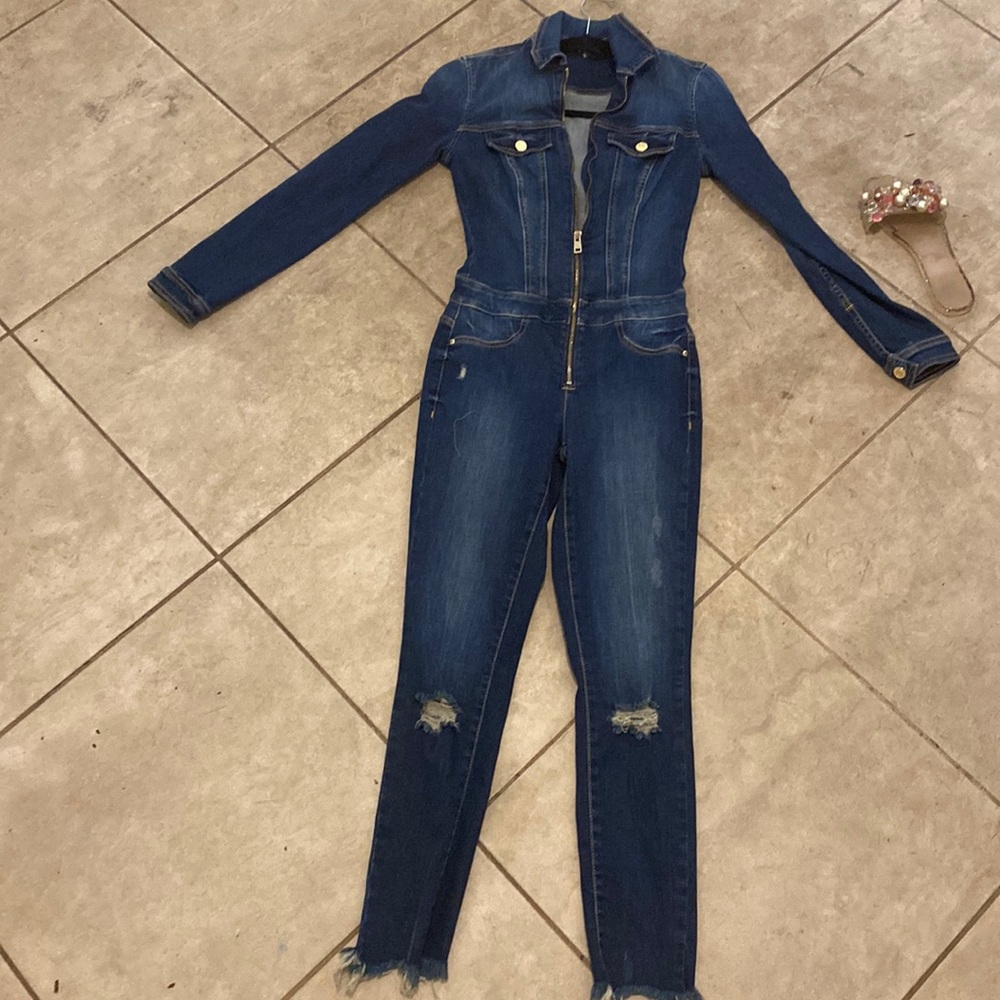 Jean jumpsuit, extra small ,guess